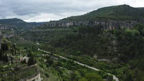 limestone natural structure in hoz del jucar in cuenca, castilla la mancha, spain