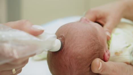 baby undergoing cranial ultrasound