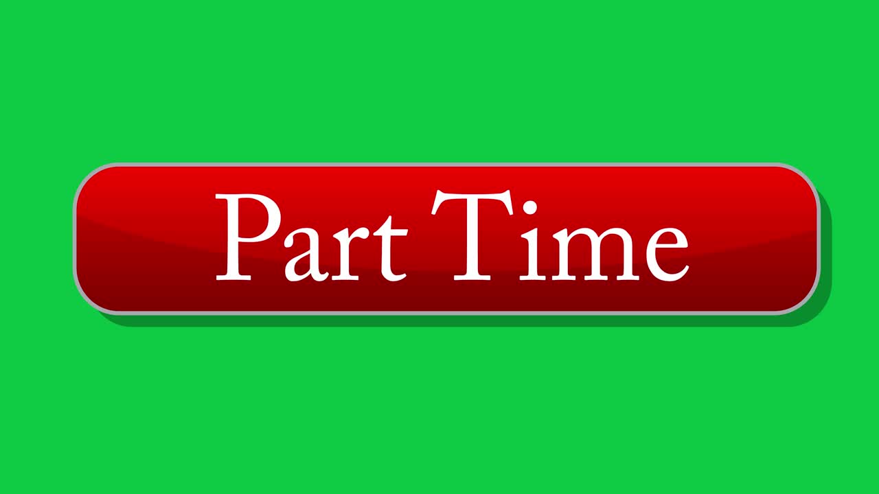 el cursor hace clic en el botón de tiempo parcial. puntero flecha cursor haciendo clic.