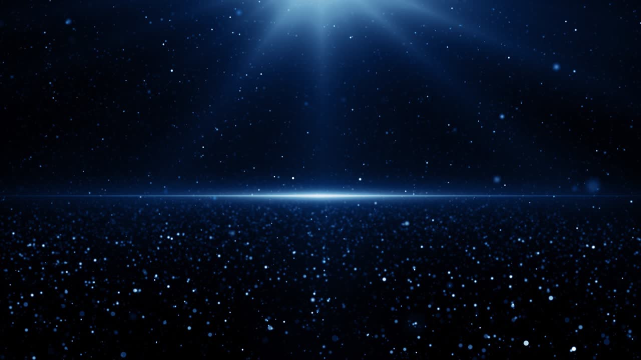파란 먼지 입자 추상적인 빛 보케 모션 제목 영화적 배경 루프