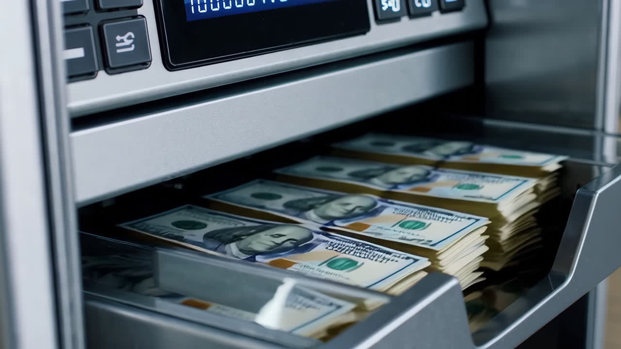 Money dispenser with US Dollars