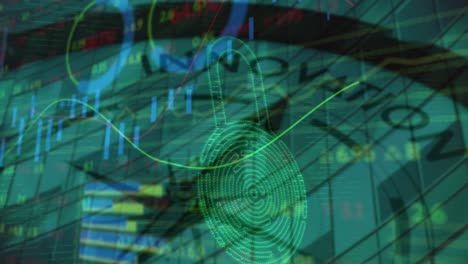 Animation-of-data-processing-over-compass