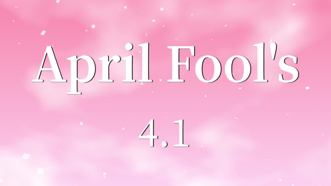 4월의 어리석은 영어 메시지 텍스트 애니메이션 모션 그래픽