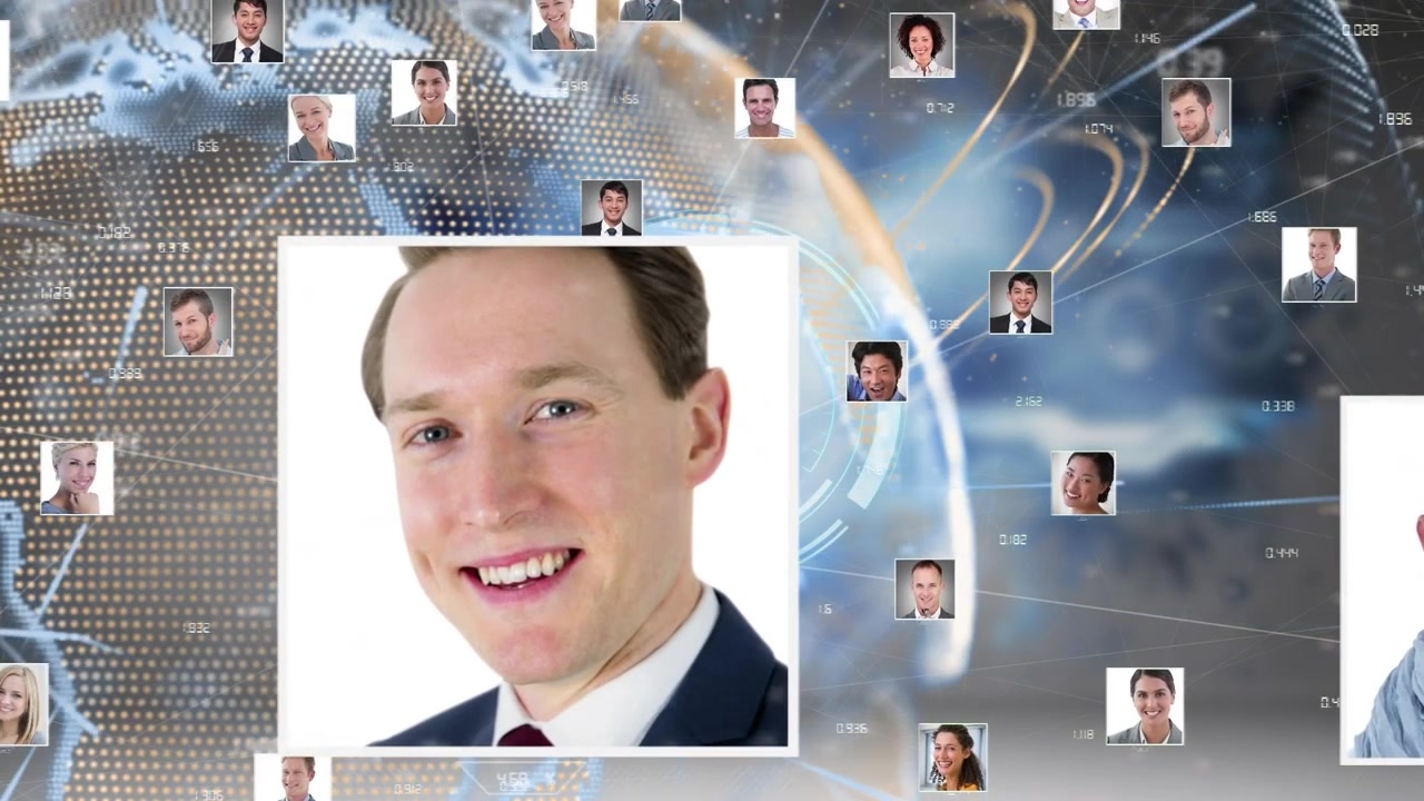 Digital Global Network Connecting Diverse Professionals