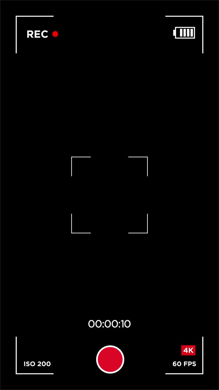 Digital Camera Recording Screen Interface Overlay