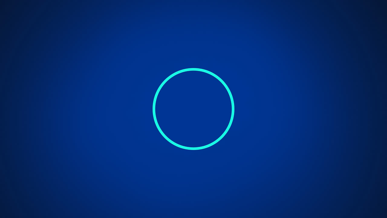 múltiples formas abstractas que se mueven hipnóticamente contra un fondo azul