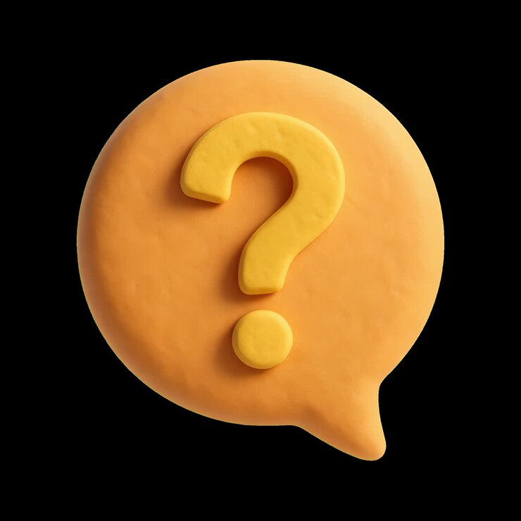 Clay question mark speech bubble animation isolated asset, transparent 4K video, alpha channel