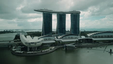 marina bay sands, singapore - aerial view