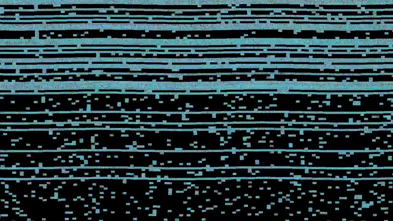 Effetto glitch digitale con linee orizzontali e rumore