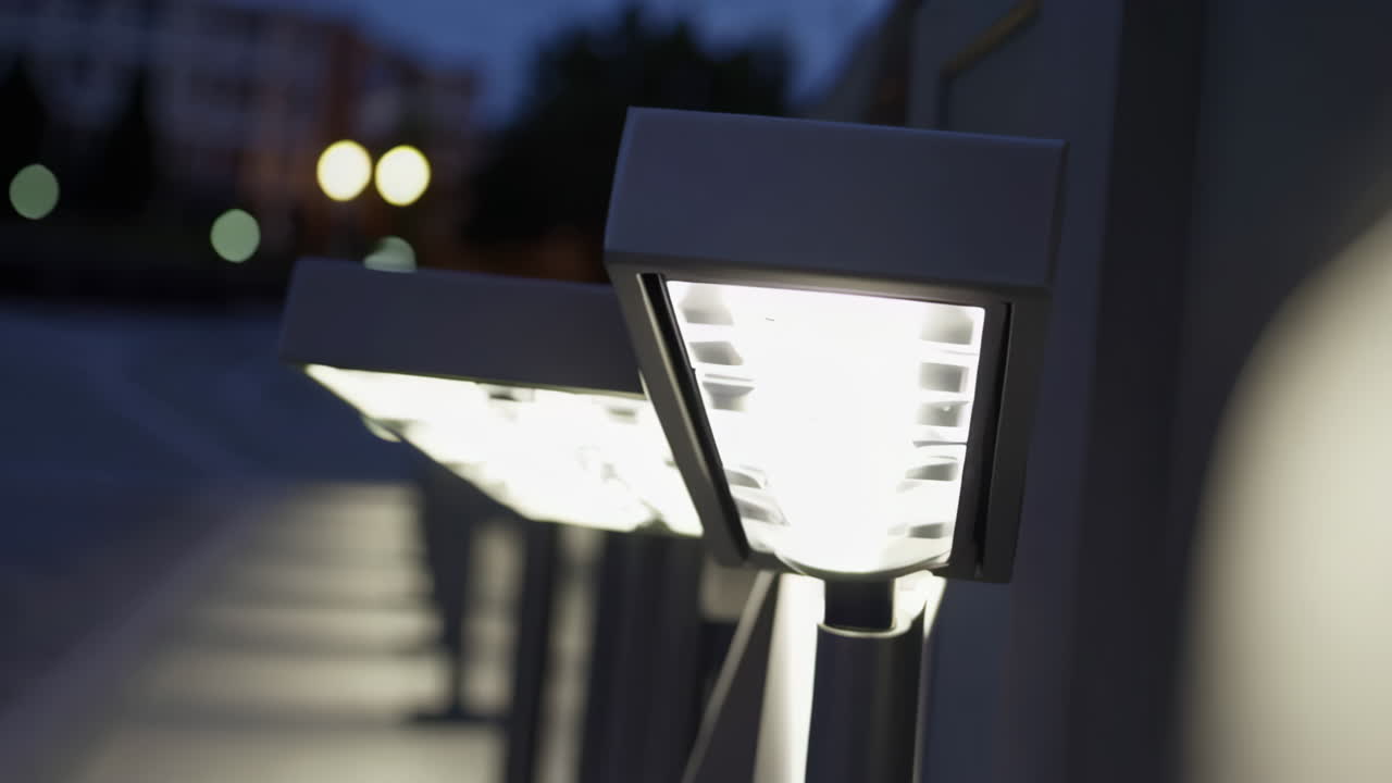 Modern Outdoor LED Lighting at Night