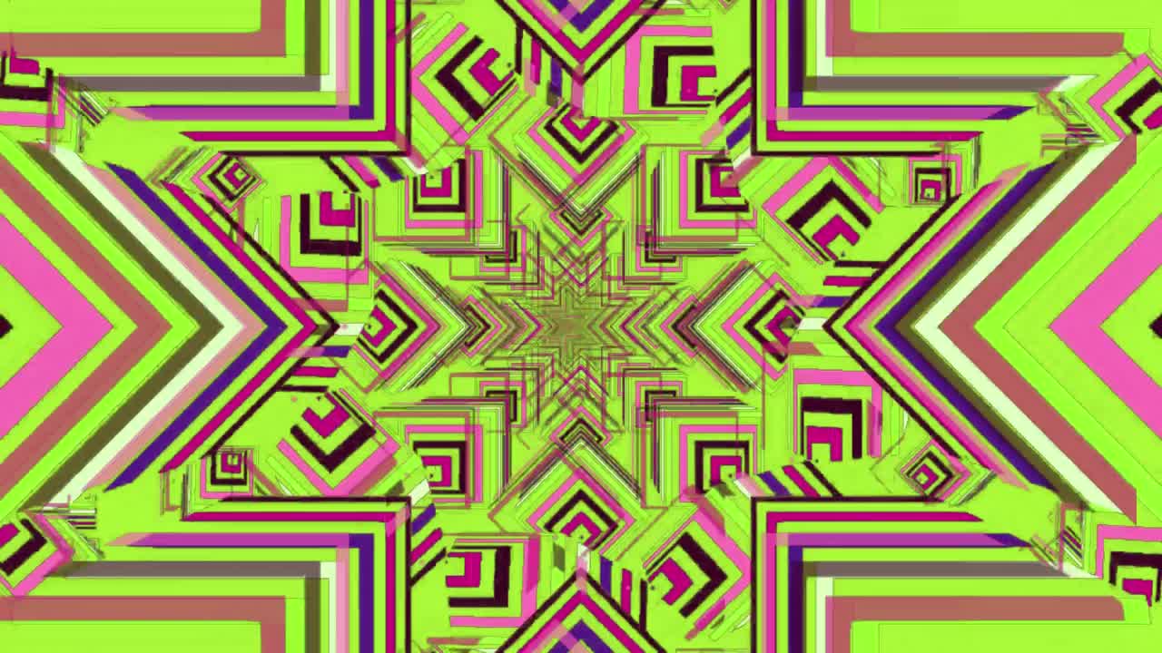 estrellas abstractas de colores que se mueven y giran