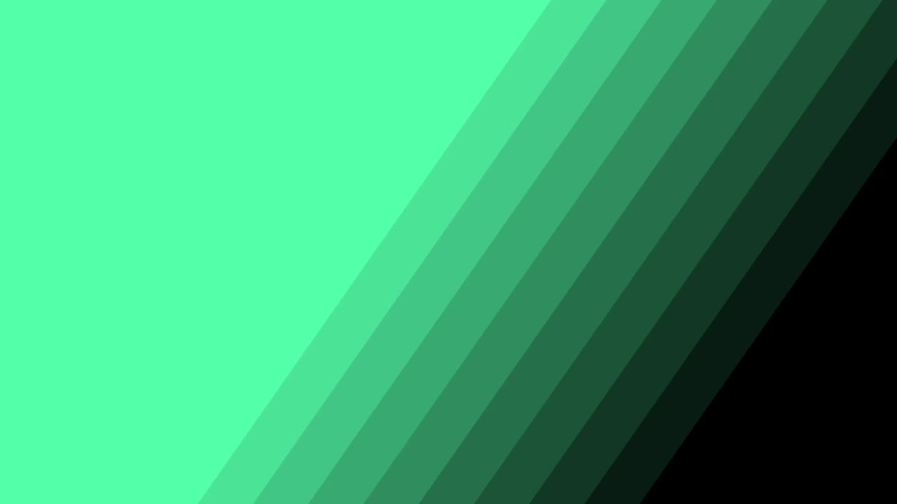 Black to green screen transition -animation