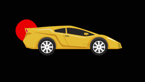 yellow sports car illustration