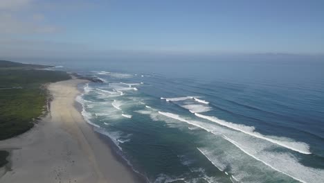 Flying-footage-of-Afife-beach,-a-beautiful-beach-in-the-Minho,-Portugal