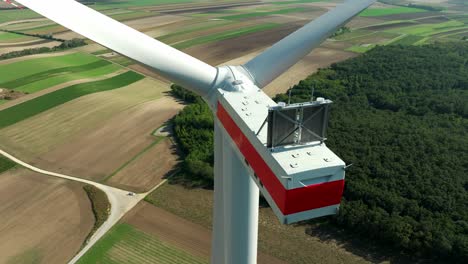 wind turbine generator, rotor and blade - aerial close up