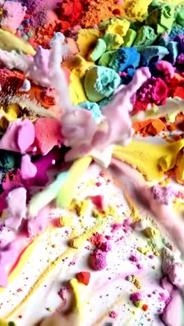 colorful powder explosion