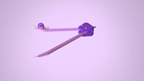 animación de una brújula púrpura girando sobre un fondo púrpura