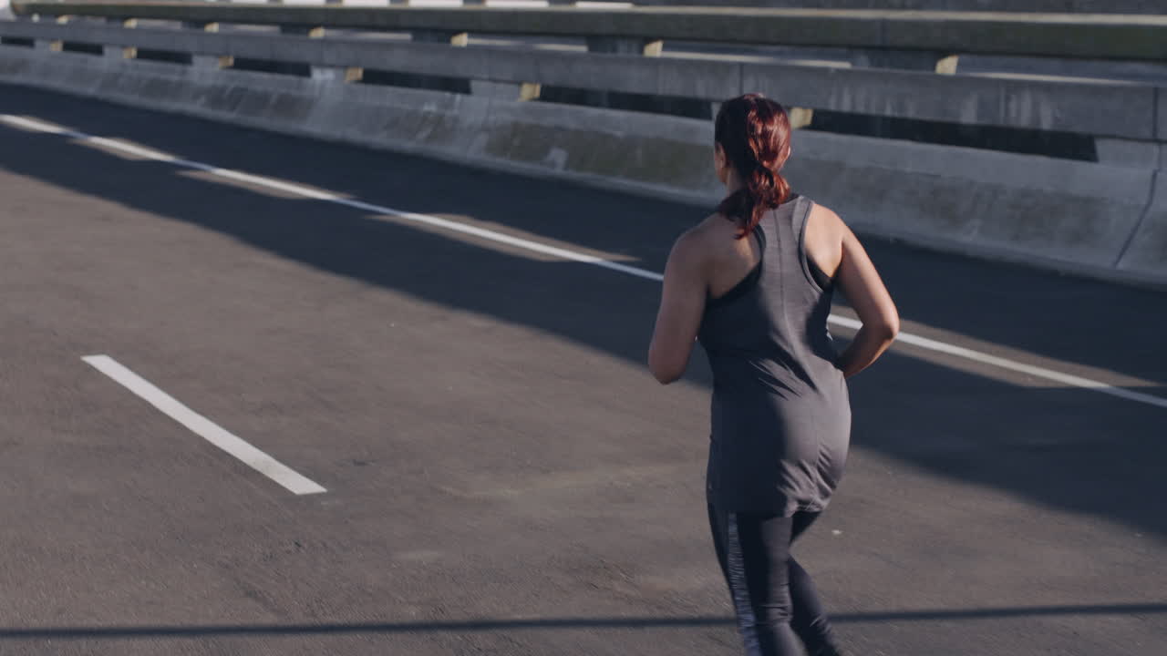 Woman, running or city fitness in weightloss