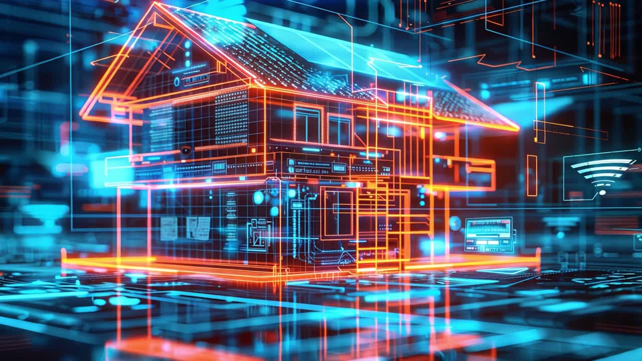 Futuristic Smart Home Technology Blueprint