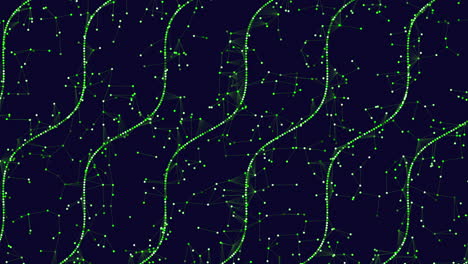 Bright-green-grid-a-network-of-lines-and-dots-on-a-dark-background