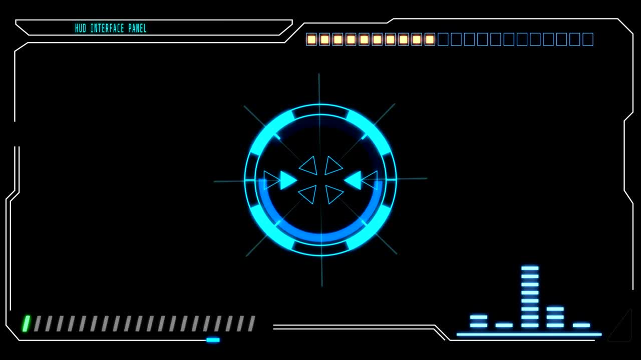 HUD Futuristic Elements Target Monitor User Control Interface Screen Panel