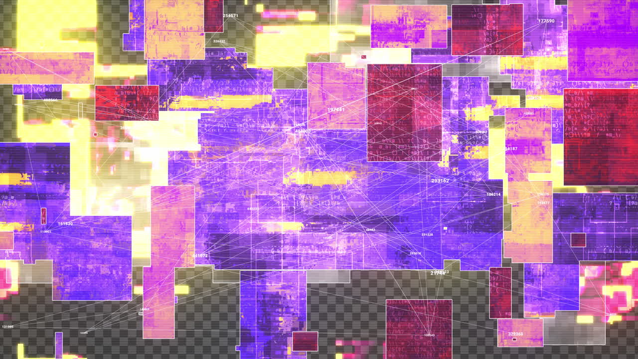 Abstract Digital Blocks Glitch
