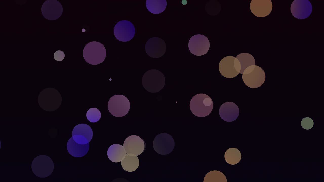 다채로운 애니메이션 원, 입자, 밝은 배경, 4k