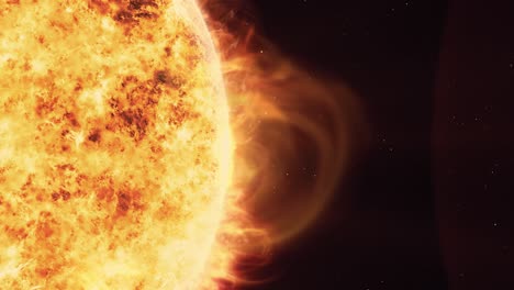 Extreme-Nahaufnahme-Der-Sonnenverbrannten-Oberfläche-Mit-Sonneneruptionen