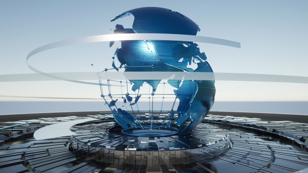 3d 세계 뉴스 배경 루프