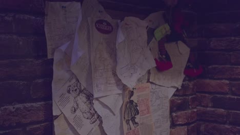 christmas gift sketches on the wall in schilliger in gland switzerland