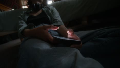 young woman relaxing at home