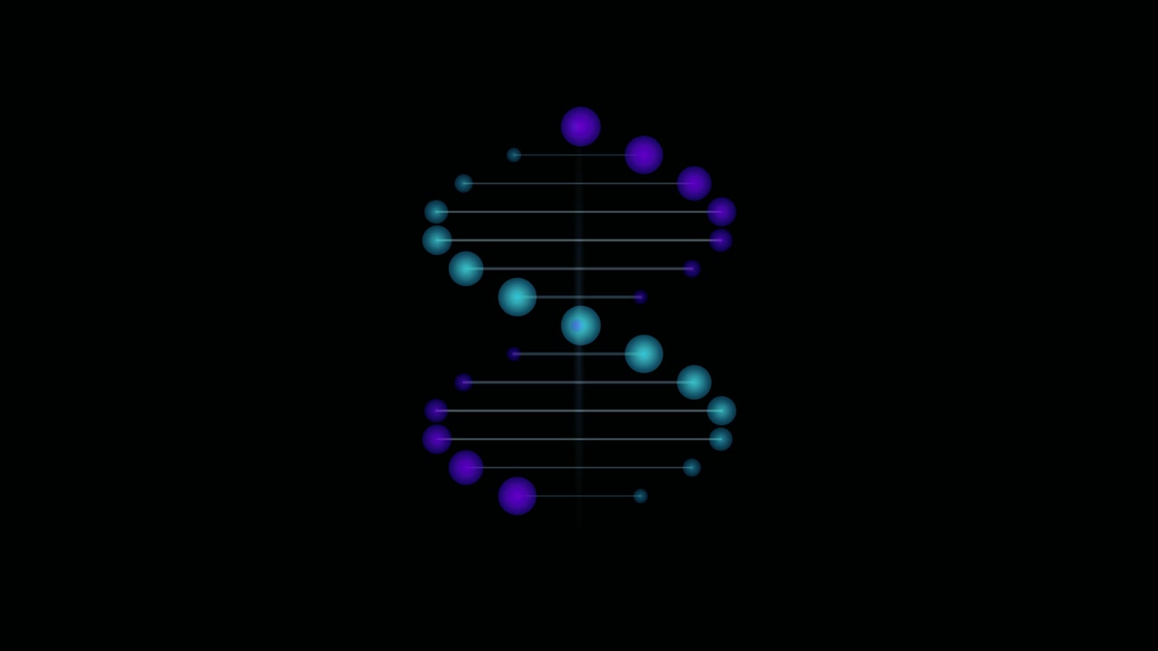 Rotating DNA Double Helix Structure Animation