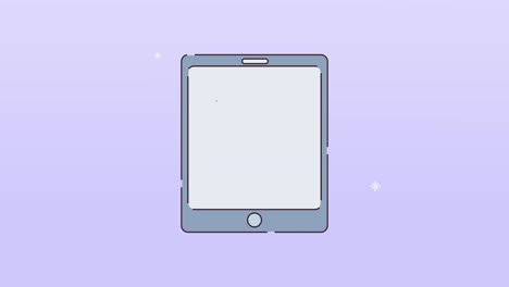 tablet device with chat animation