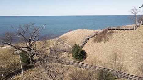 Empujando-Hacia-El-Lago-Michigan-En-Primavera