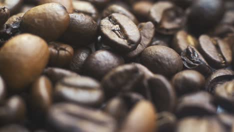 closeup of roasted coffee beans