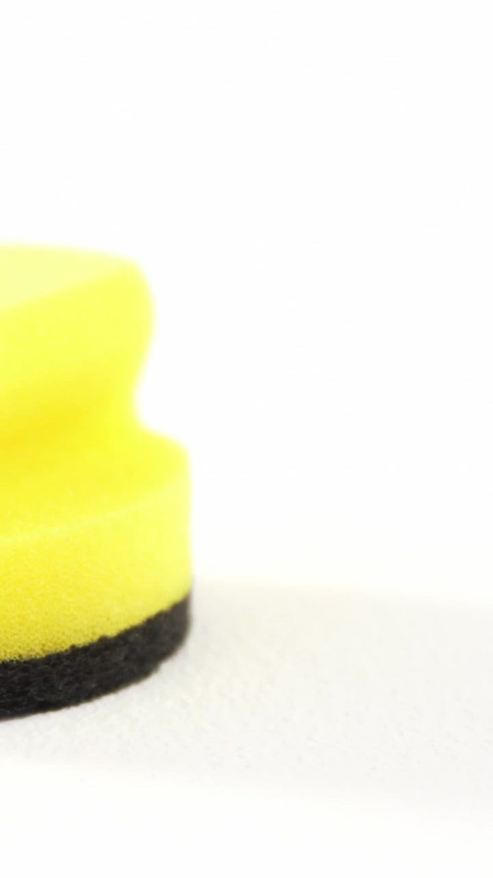 Close-up of plastic cleaning sponge
