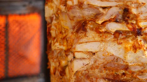 shawarma cooking on a grill