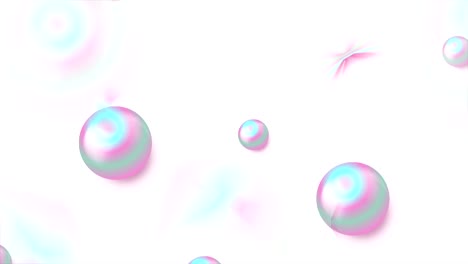 holographic circle beads and blurred confetti abstract motion background