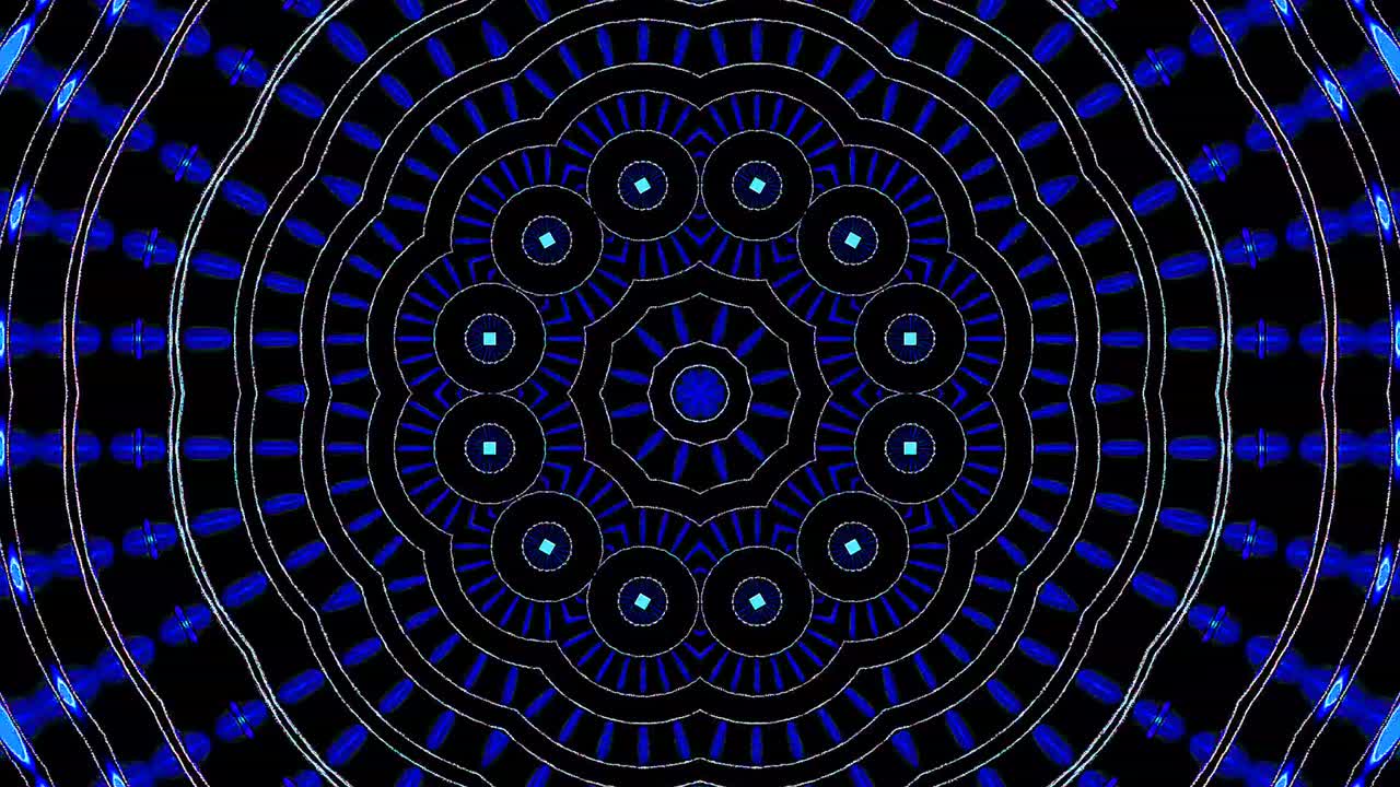 hermoso caleidoscopio abstracto que brilla, una luz radiante que regula los movimientos sutiles