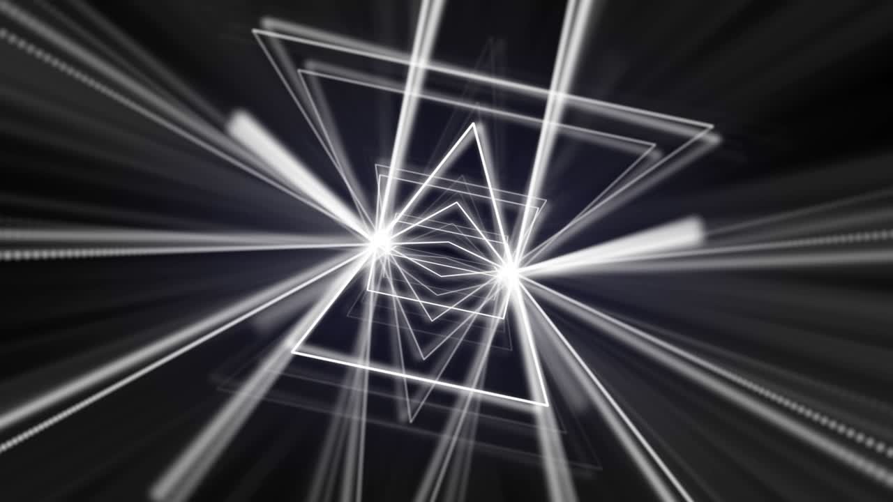 Modern Grayscale Futuristic Triangle Spin Line Moving Motion Background