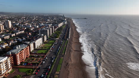 long pier on the beach aerial worthing united kingdom