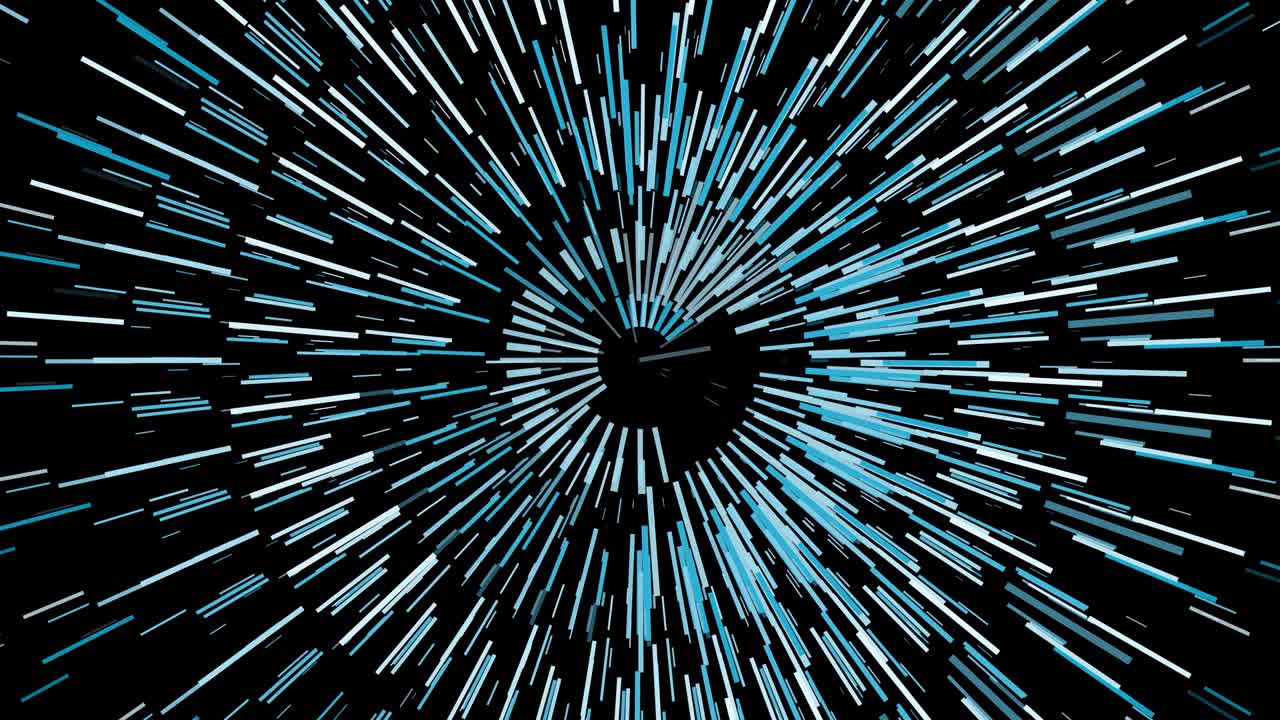 Abstract blue vortex circular lines background.Motion graphic speed looping lines.Time travel concept