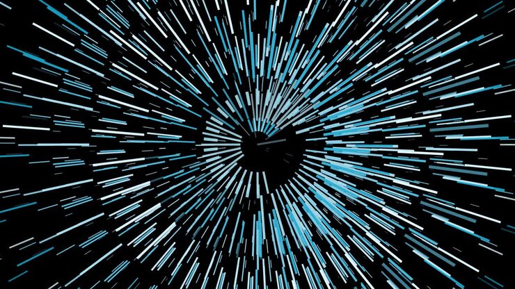 Abstract blue vortex circular lines background.Motion graphic speed looping lines.Time travel concept