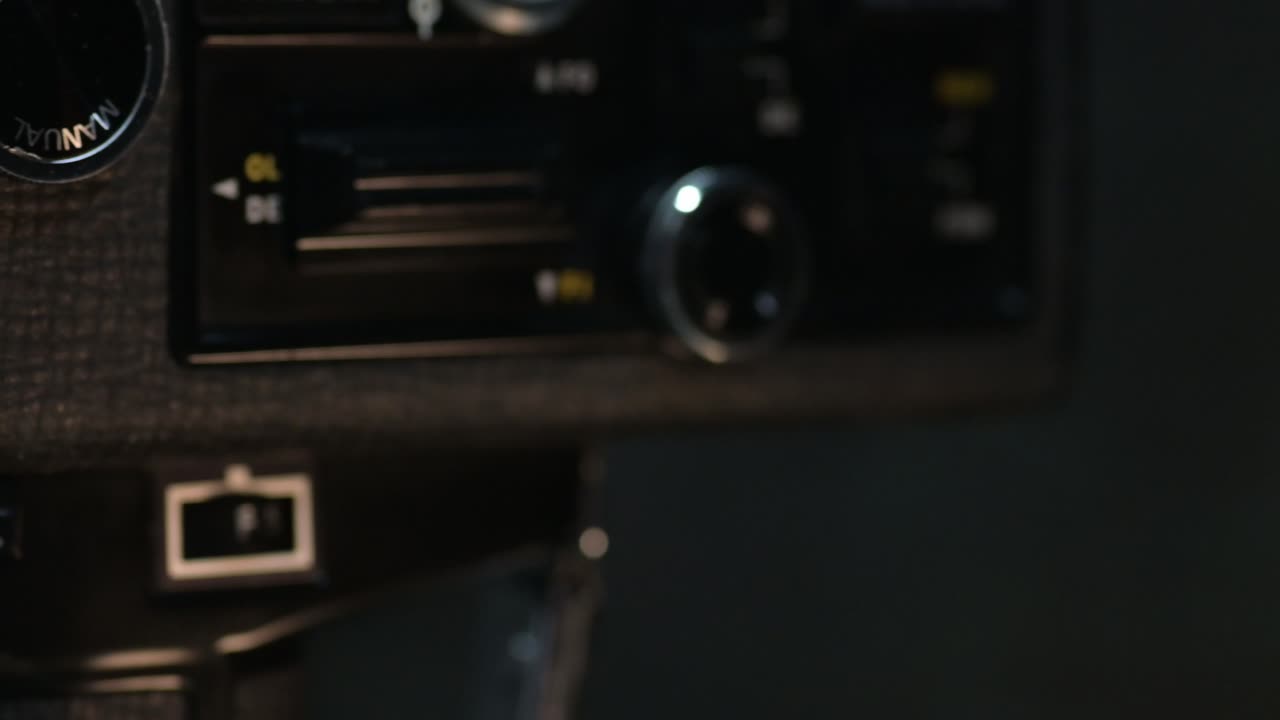 Close-up macro old analog Super 8 camera lens