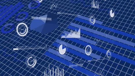 animation of financial data processing over grid