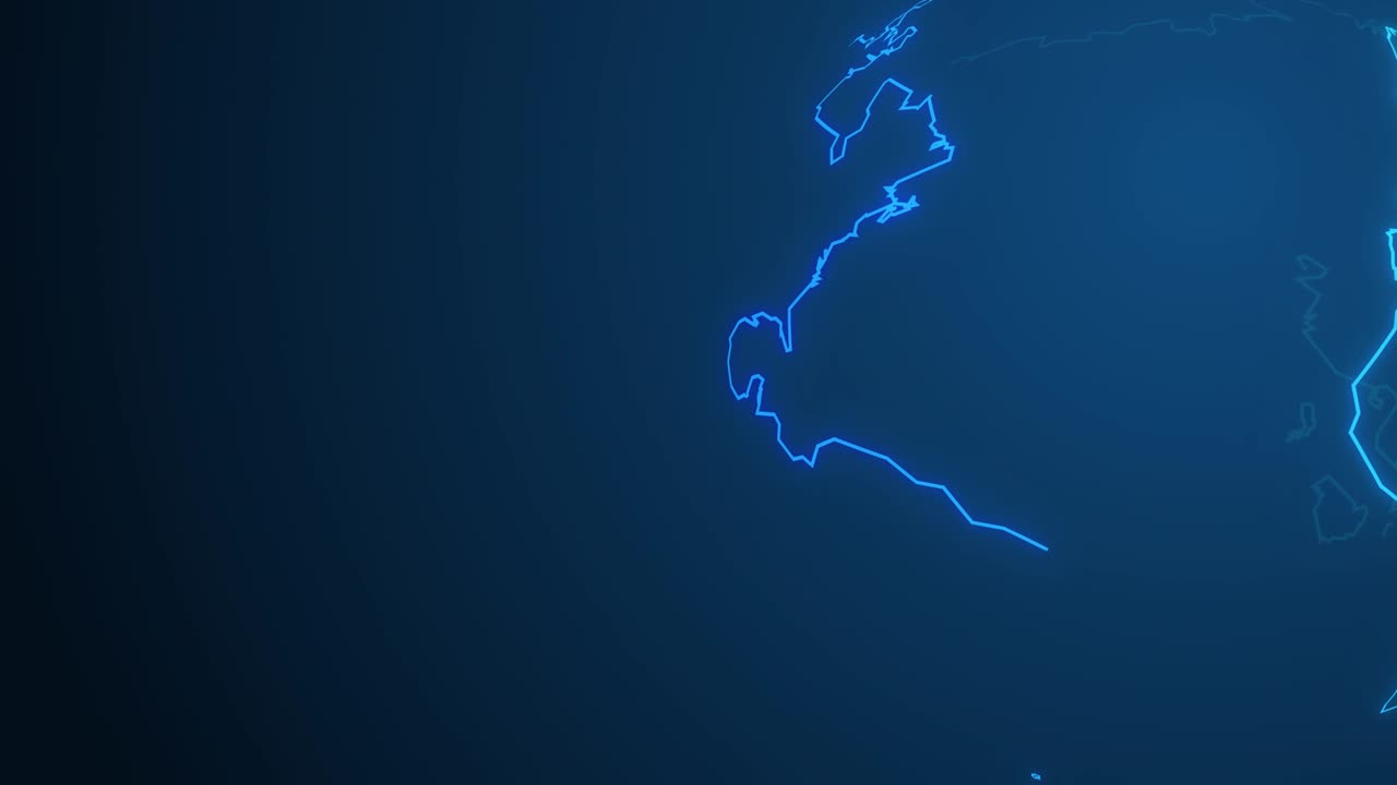 abstract animation hand drawn globe blue concept business motion background for television news