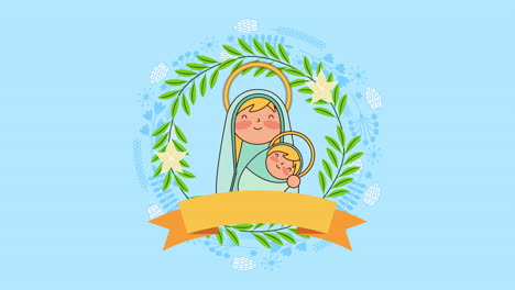 mary virgin and jesus baby manger characters