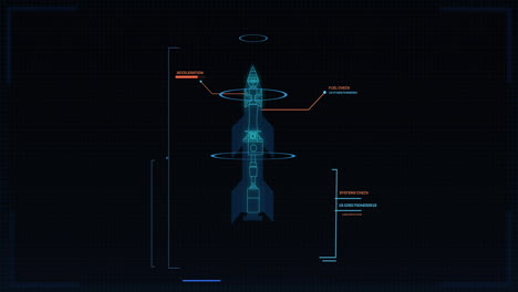 Animación-Del-Procesamiento-De-Datos-Sobre-El-Plano-Del-Cohete