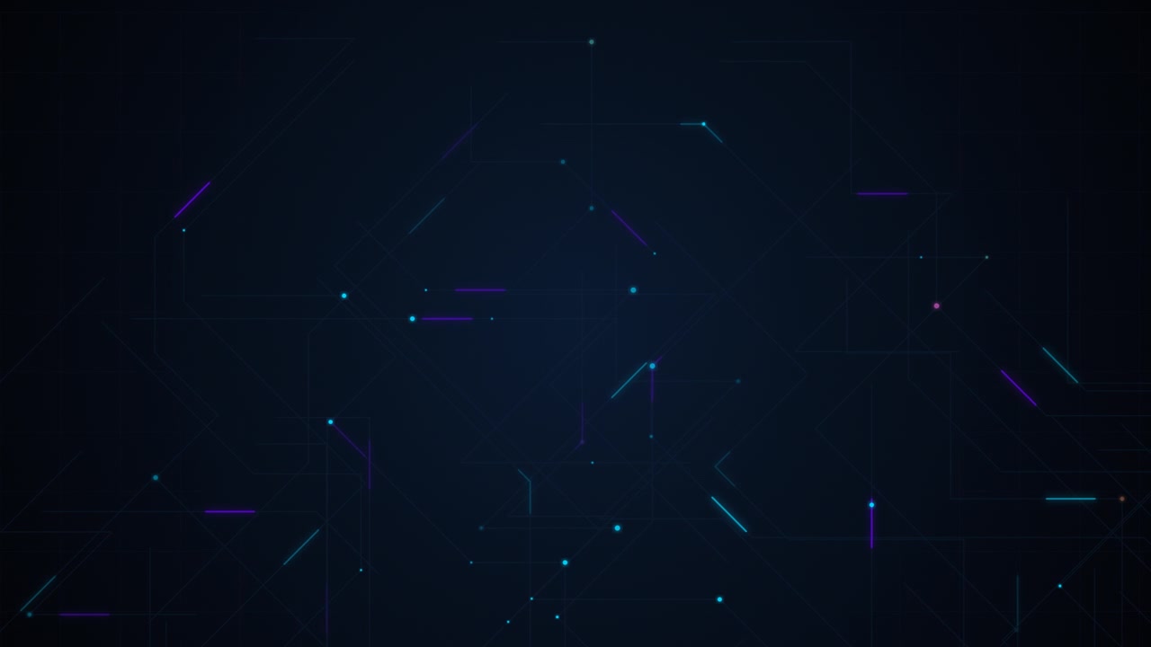 Abstract Digital Network Background with Moving Light Lines