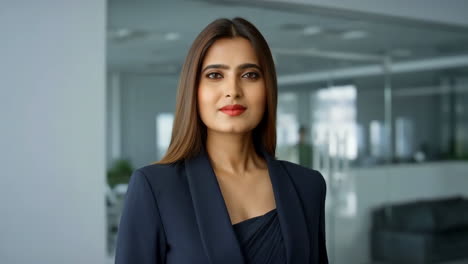 confident businesswoman portrait in modern office